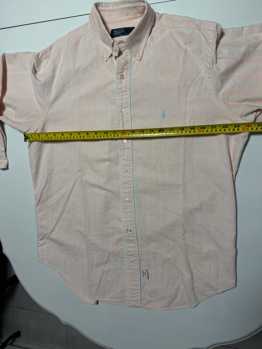 Polo Ralph Lauren Pale Pink Striped Button-Down Oxford Shirt - Picture 9 of 15